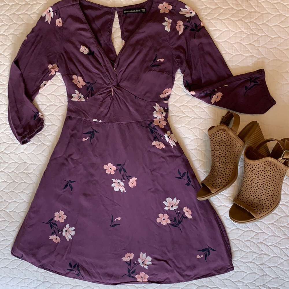 Purple Abercrombie Floral Dress XXSP